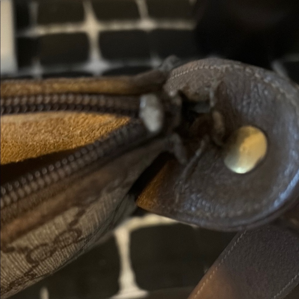 Gucci Beige and Brown Monogram Crossbody Bag - Picture 13 of 15